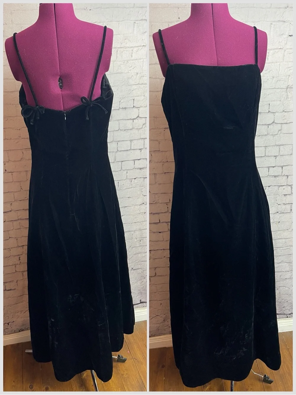 Jessica McClintock Gunne sax vintage 1990’s prom dress black velvet size 11